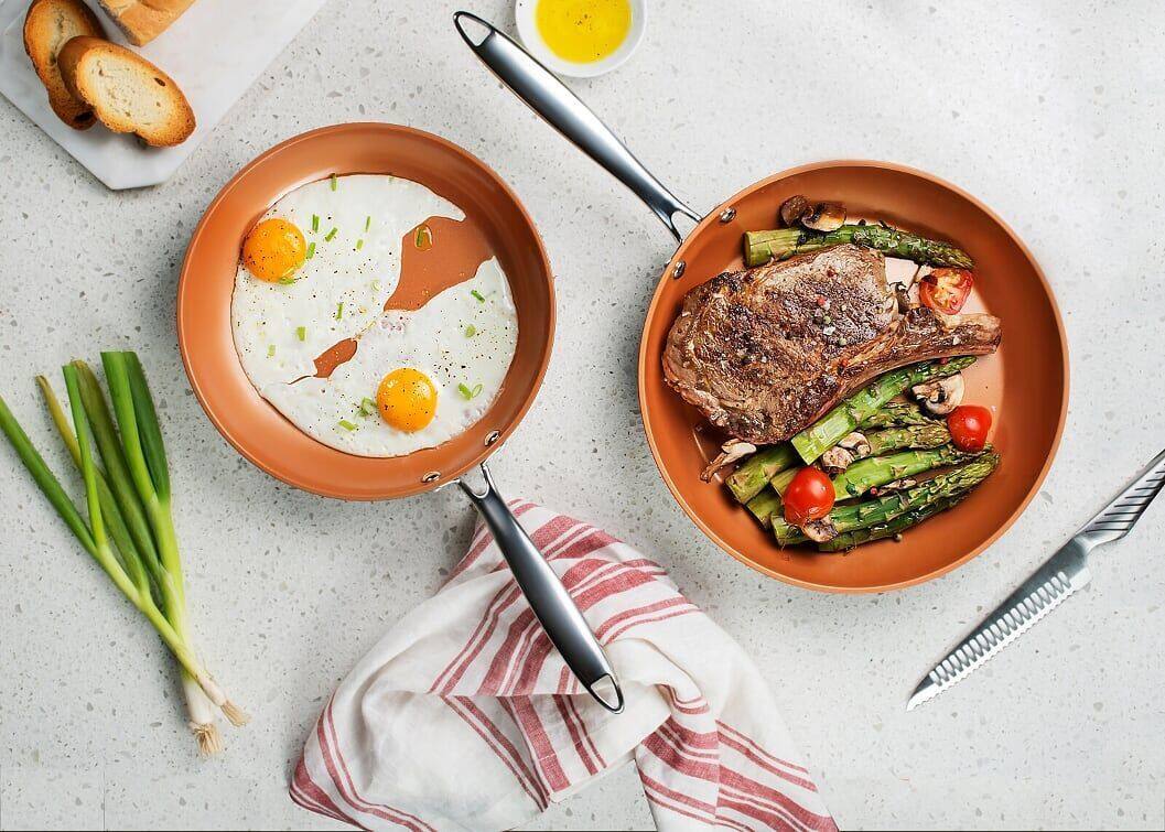 Alt View 1. Gotham Steel - Gotham Steel Pro Hard Anodized 3 Pack Nonstick Fry Pan Set - 8'' 10'' and 12'' - Black.