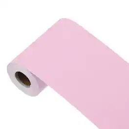 Unique Bargains - Decorative Peel and Stick Wallpaper 393"x3.9" Solid Color Vinyl Self Adhesive for Home Wall Covering - Soft Pink