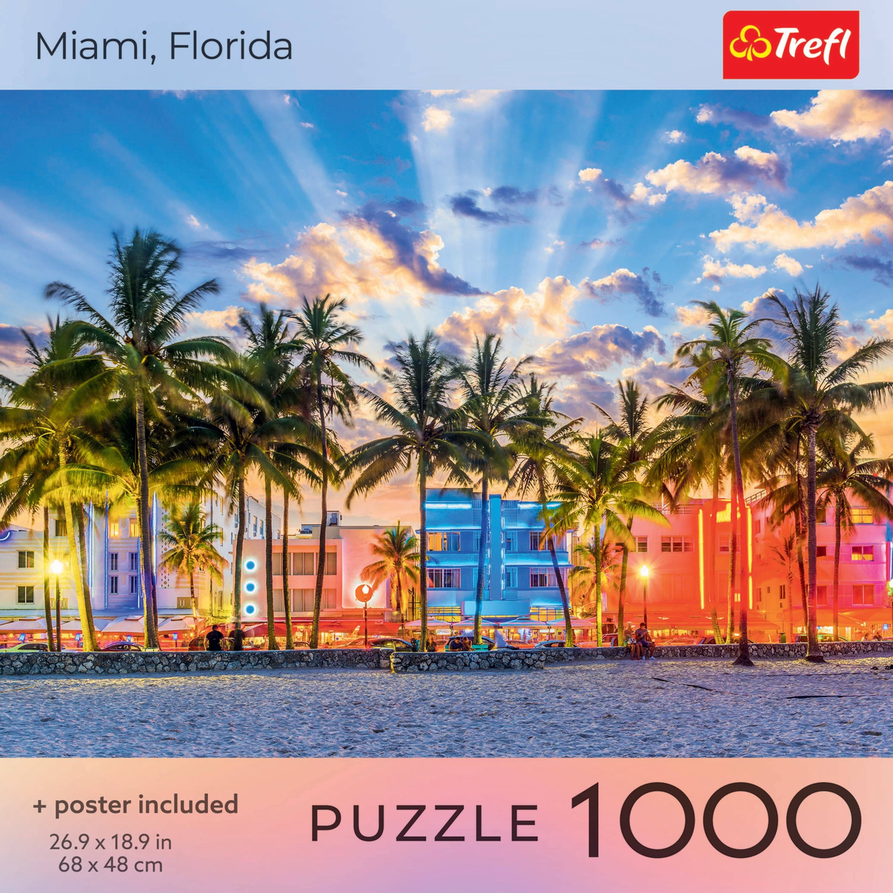 Miami, Florida

Trefl

+ poster included

PUZZLE 1000

26.9 x 18.9 in

68 x 48 cm