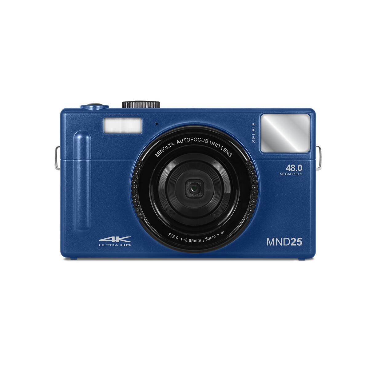 AUTOFOCUS UHD MINOLTA LENS  
SELFIE  
48.0 MEGAPIXELS  
4K ULTRA HD  
F/2.0 f=2.85mm / 50cm  
MND25