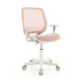 Sugift - Swivel Mesh Children Computer Chair with Adjustable Height - Pink
