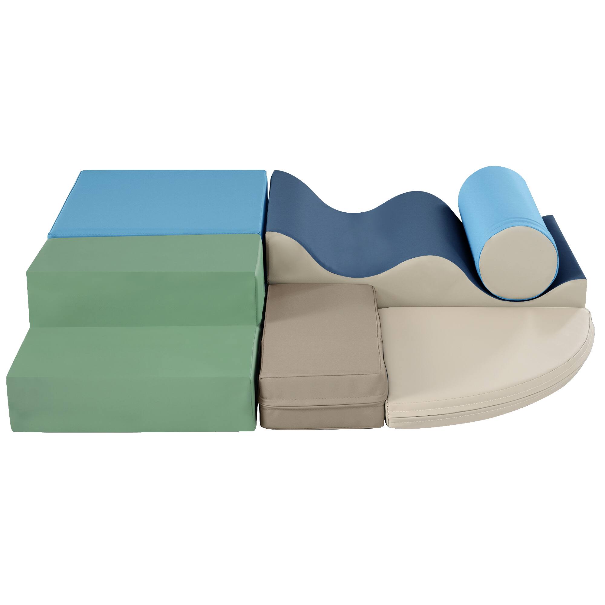 Alt View 7. Siljoy - 6-in-1 Soft Foam Climb & Crawl Playset, Kids Indoor Play Structure, Velcro Fastening, Easy Clean, for Toddlers - Colorful.