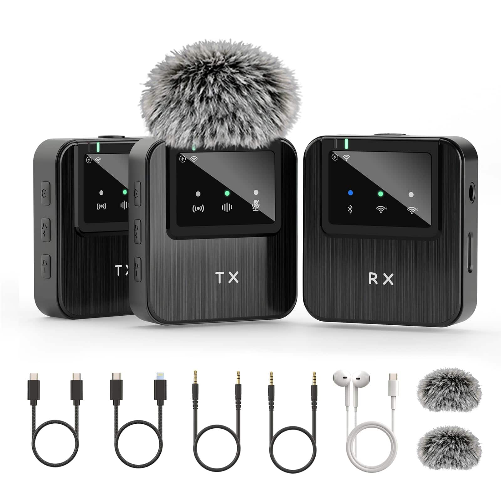 PO3TICJUNKI3 - Wireless Lavalier Microphone For 14 Android Camera Ipad And Laptop Small Mic Video Recording Noise - Default