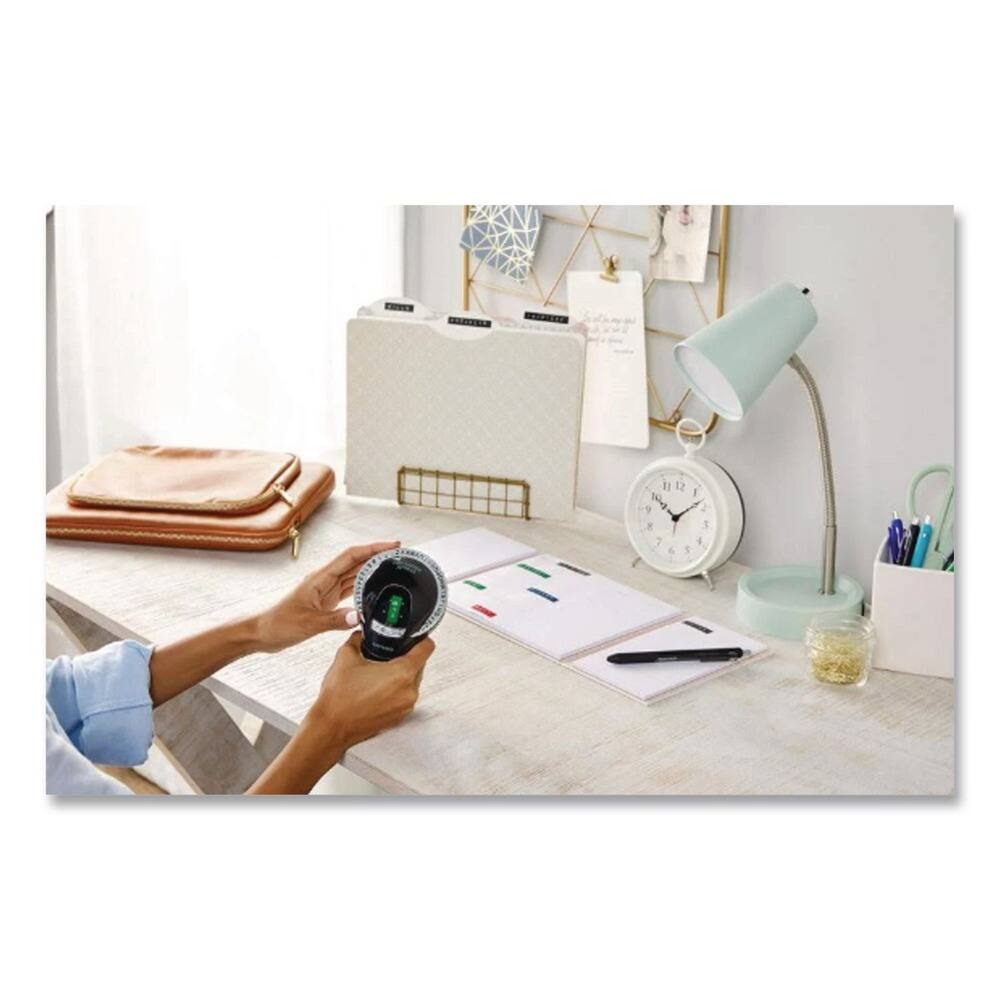 Back. DYMO - DYMO 520106 0.37 in. x 12 ft. Self-Adhesive Glossy Labeling Tape for Embossers - Blue (1-Roll) - Blue.