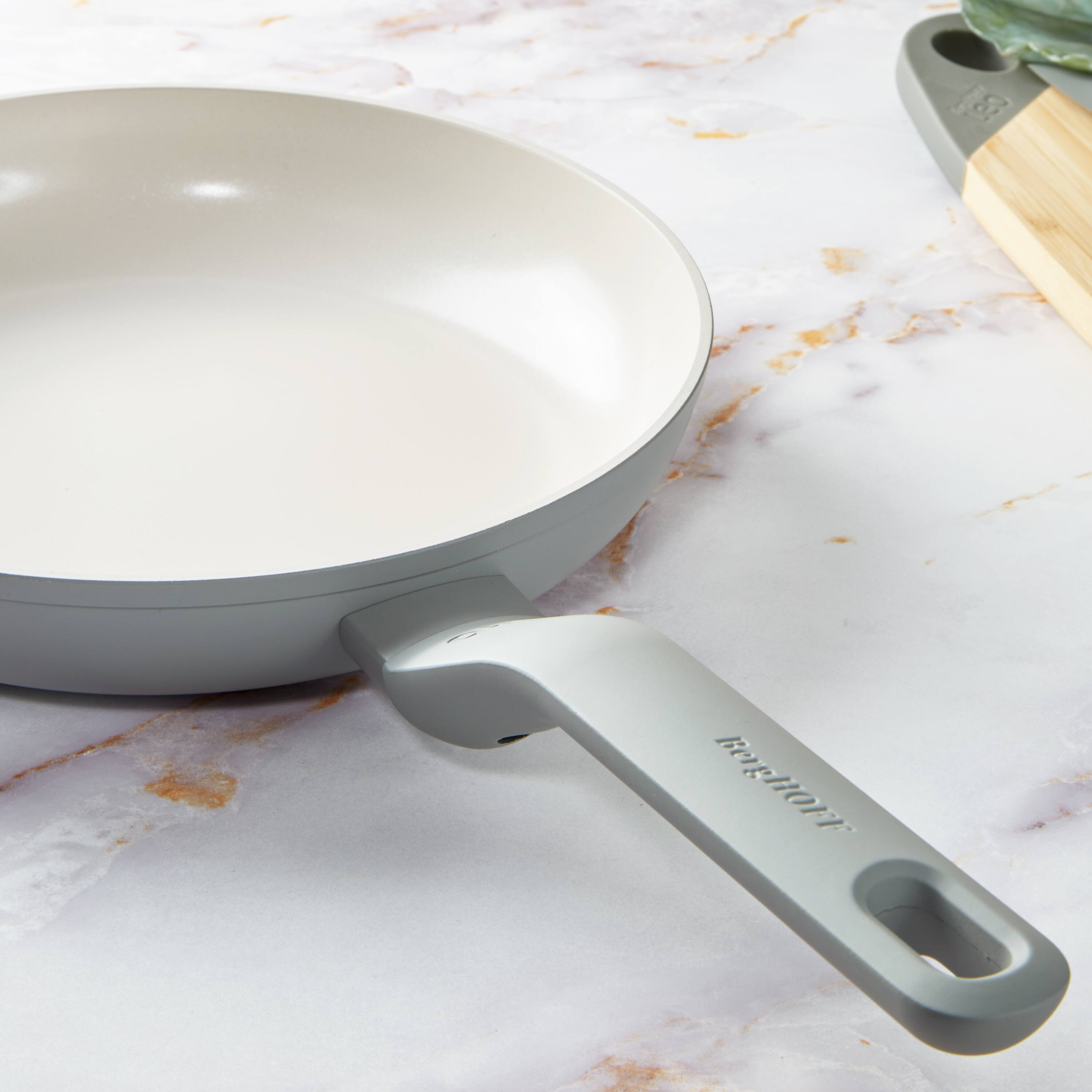 Alt View 4. BergHOFF - BergHOFF Balance Nonstick Ceramic Frying Pan 12.5", Recycled Aluminum, Moonmist - Moonmist.