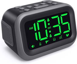 FINEAK - Loud Alarm Clock for Heavy Sleepers,115dB Dual Alarms - Gray