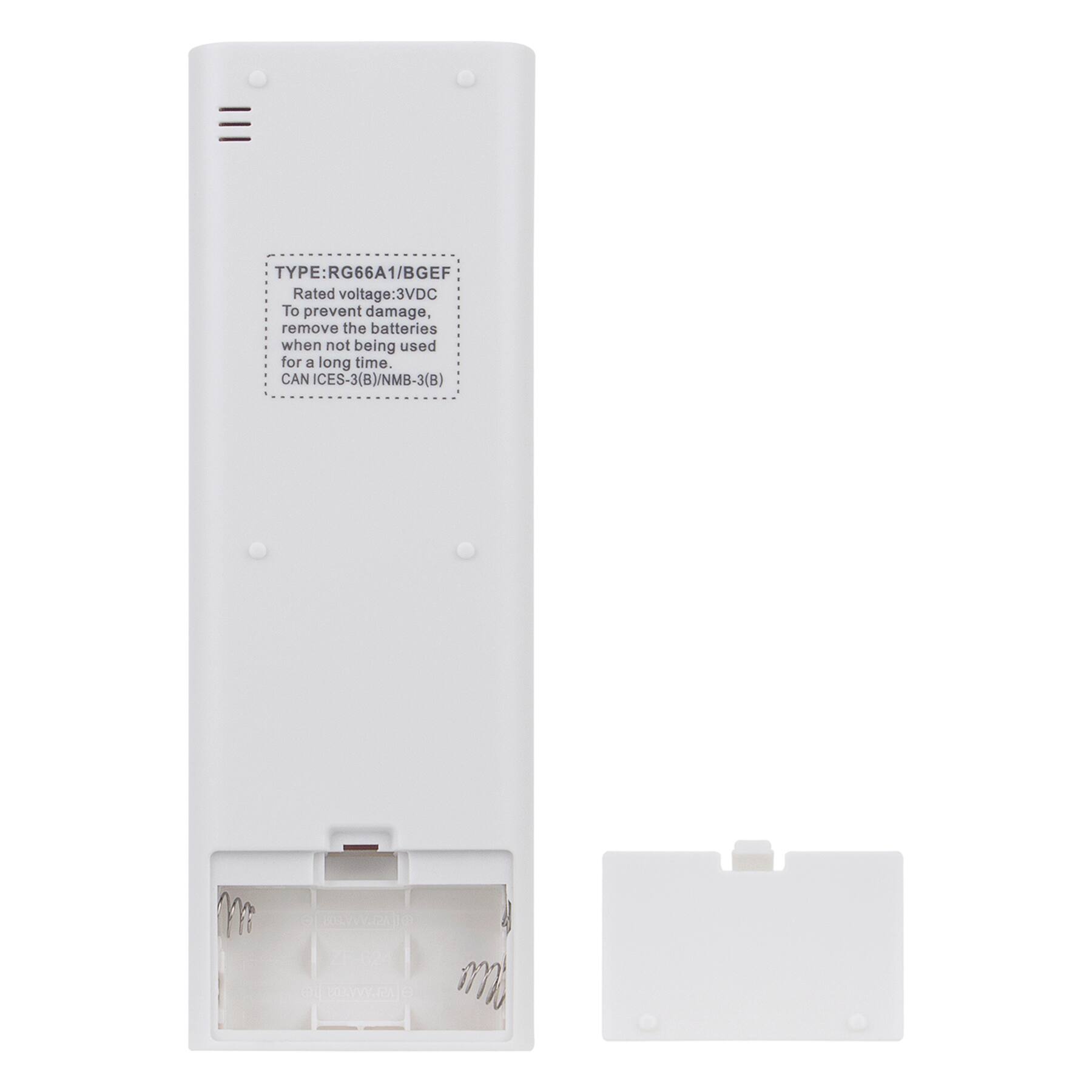 TYPE: RG66A1/BGEF  
Rated voltage: 3VDC  
To prevent damage, remove the batteries when not being used for a long time.  
CAN ICES-3(B)/NMB-3(B)  
200 mW