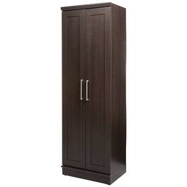 Hivvago - Bedroom Wardrobe Cabinet Storage Closet Organizer Oak Finish - Dark Brown