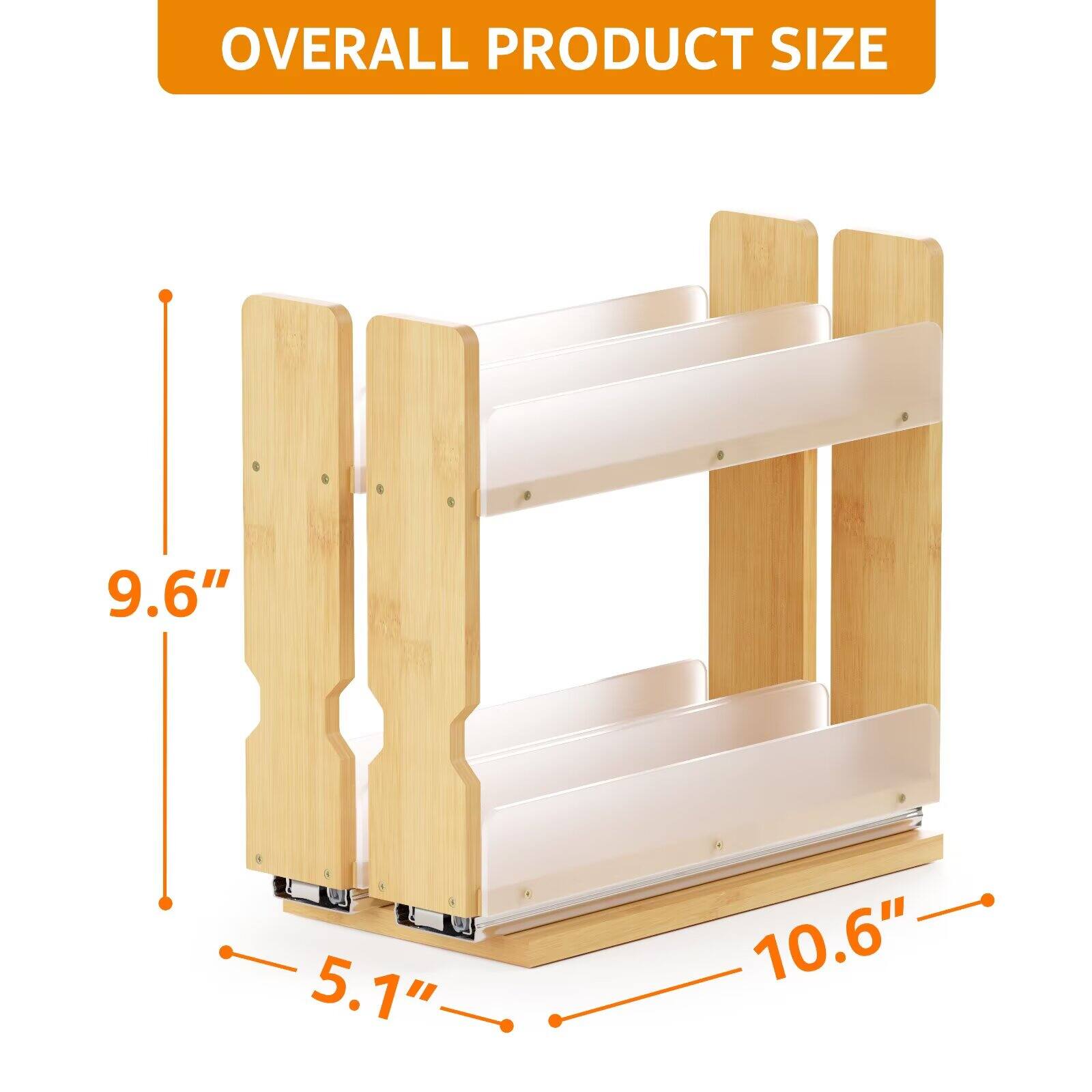 OVERALL PRODUCT SIZE  
9.6" x 5.1" x 10.6"