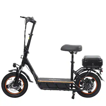 Front. Loheer - Loheer 750W Electric Scooter with Seat for Adults 25 MPH 29 Mile Range 14 Inch Tires Foldable Commuter E-Scooter - Black.