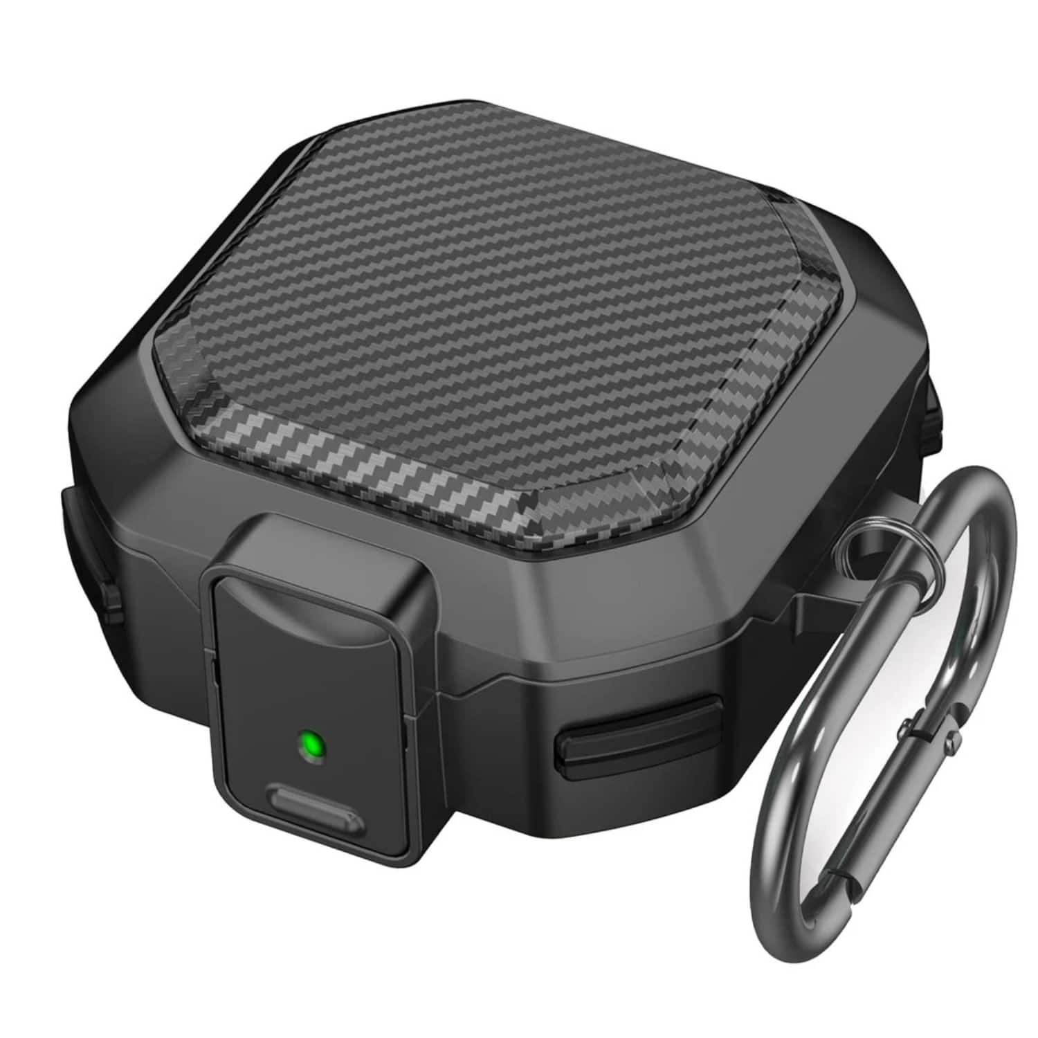 Stock Preferred - Case For Samsung Galaxy Buds FE / Buds2 Pro / Buds2 / Buds Pro / Buds Live - Black (carbon Fiber Pattern)