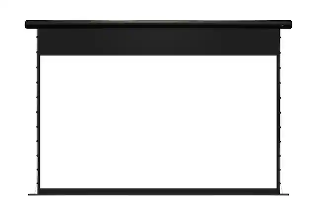Front. Elite Screens - Elite Screens Yard Master Electric Tension CineWhite® Series 125" Outdoor Motorized Wall/ Ceiling Projector Screen - Black.