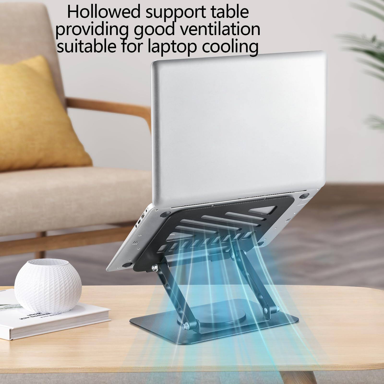Hollowed support table providing good ventilation suitable for laptop cooling