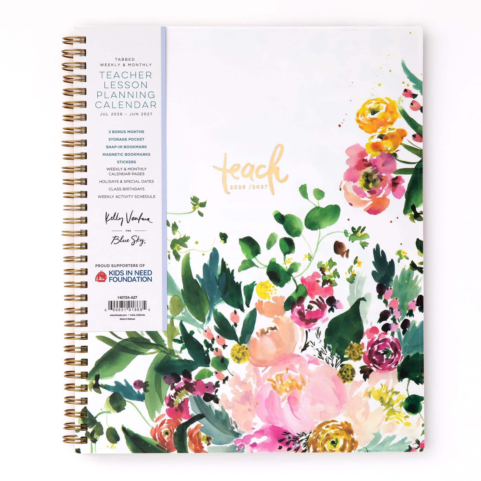 Blue Sky - 2026-2027 Weekly & Monthly Academic Planner, 8.5"x11", Summertime