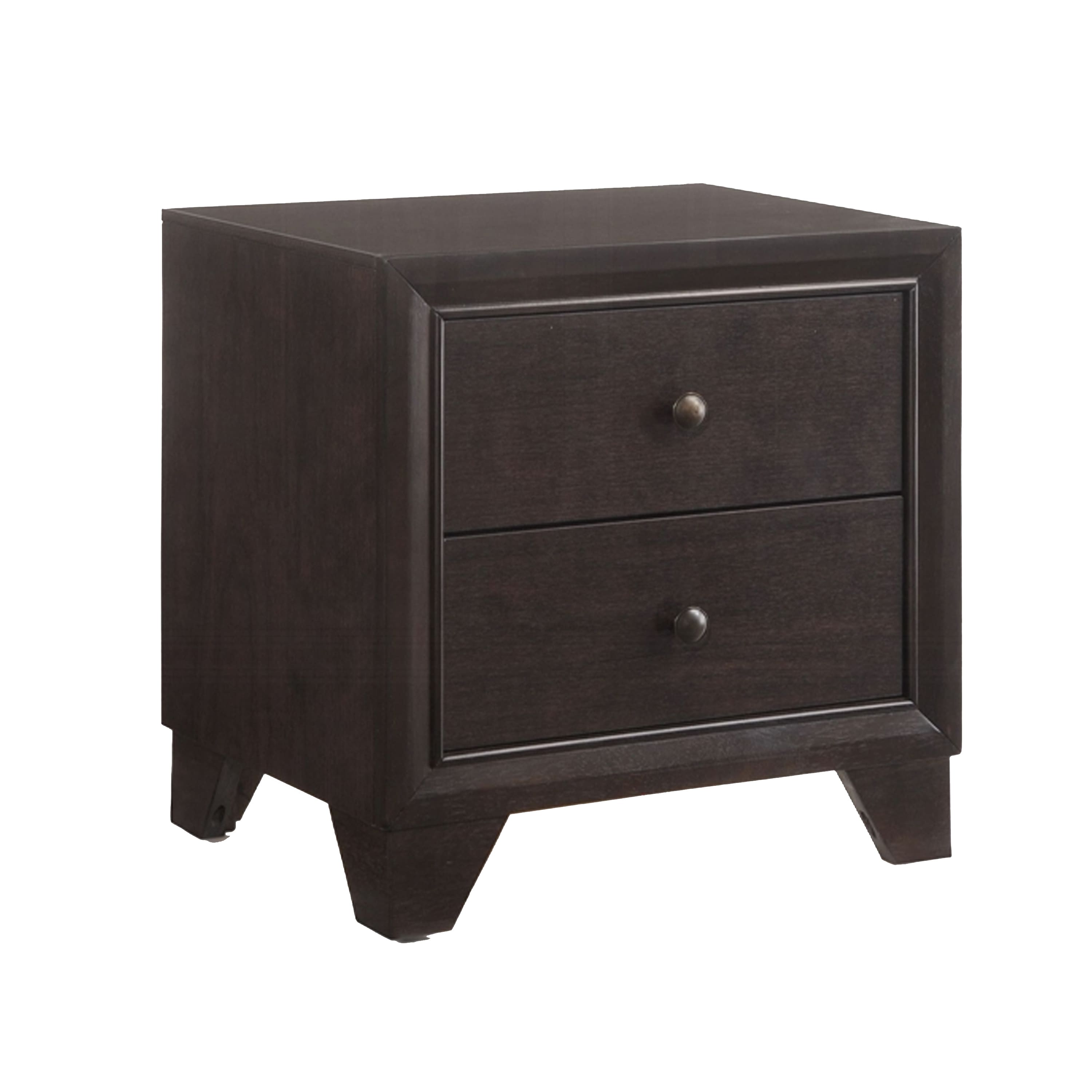 Manhattan Lane - Wooden Night Stand with Two Drawer - Brown