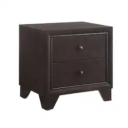 Manhattan Lane - Wooden Night Stand with Two Drawer - Brown