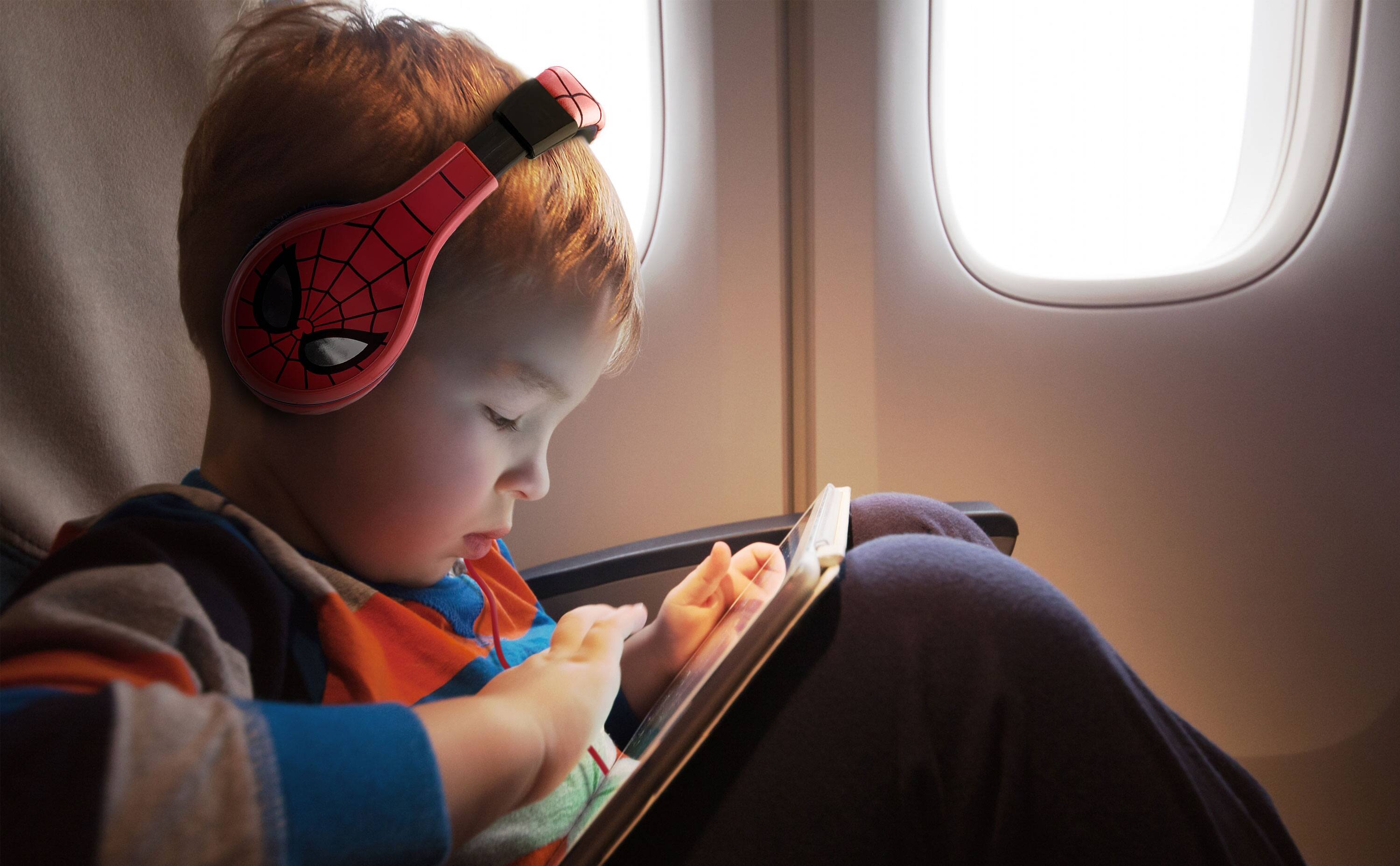 Alt View 1. eKids - eKids Spiderman Wired Headphones for Kids, Children’s Headphones for School, Home, or Travel - Red.