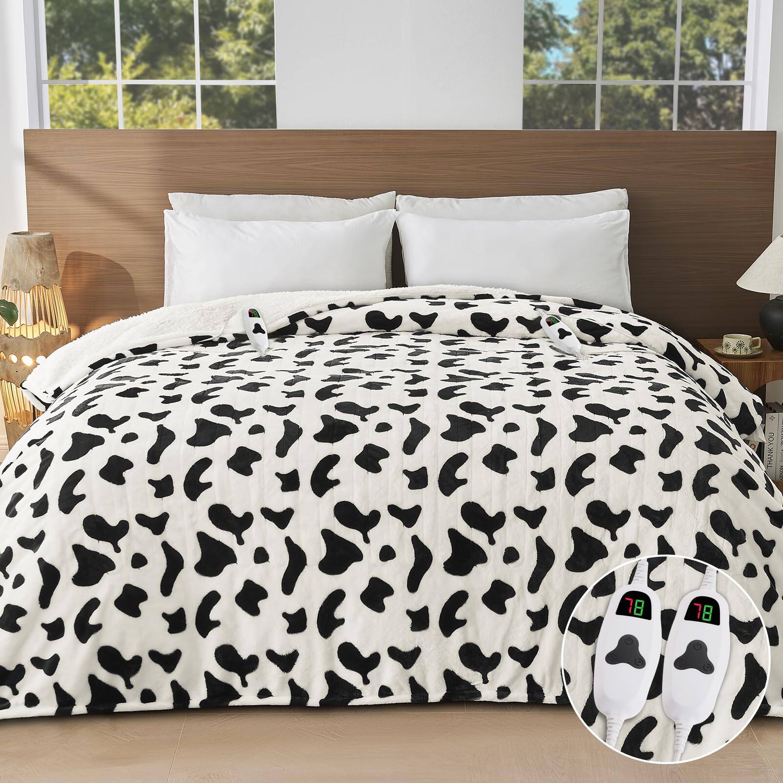 Black White Cute Cow 84"x90"