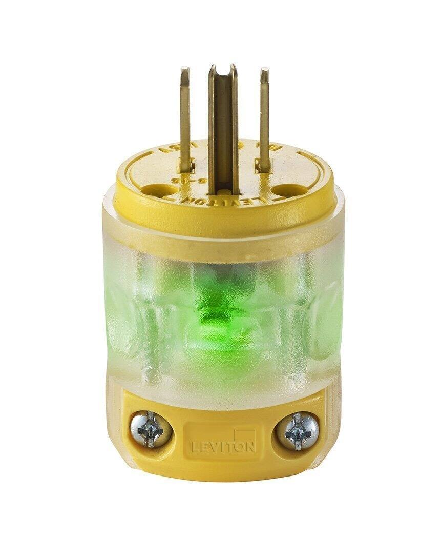 Leviton - Commercial and Residential Vinyl Straight Blade Plug 5-15P 18-12 AWG 2 Pole 3 Wire - Yellow price history on PriceWatchPro