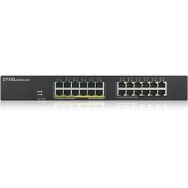 ZYXEL - GS1900-24EP 24-Port Gigabit Smart Managed PoE Switch (Compact Design) | 12 PoE+ Ports at 130W - 24 Ports - Gigabit - Unknown