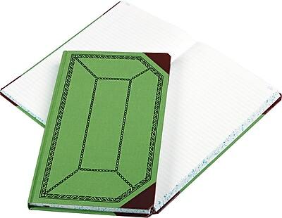 Alt View 1. Esselte - Boorum & Pease Record Book, 7 5/8" x 12 1/2", 150 Sheets/Book - Green.