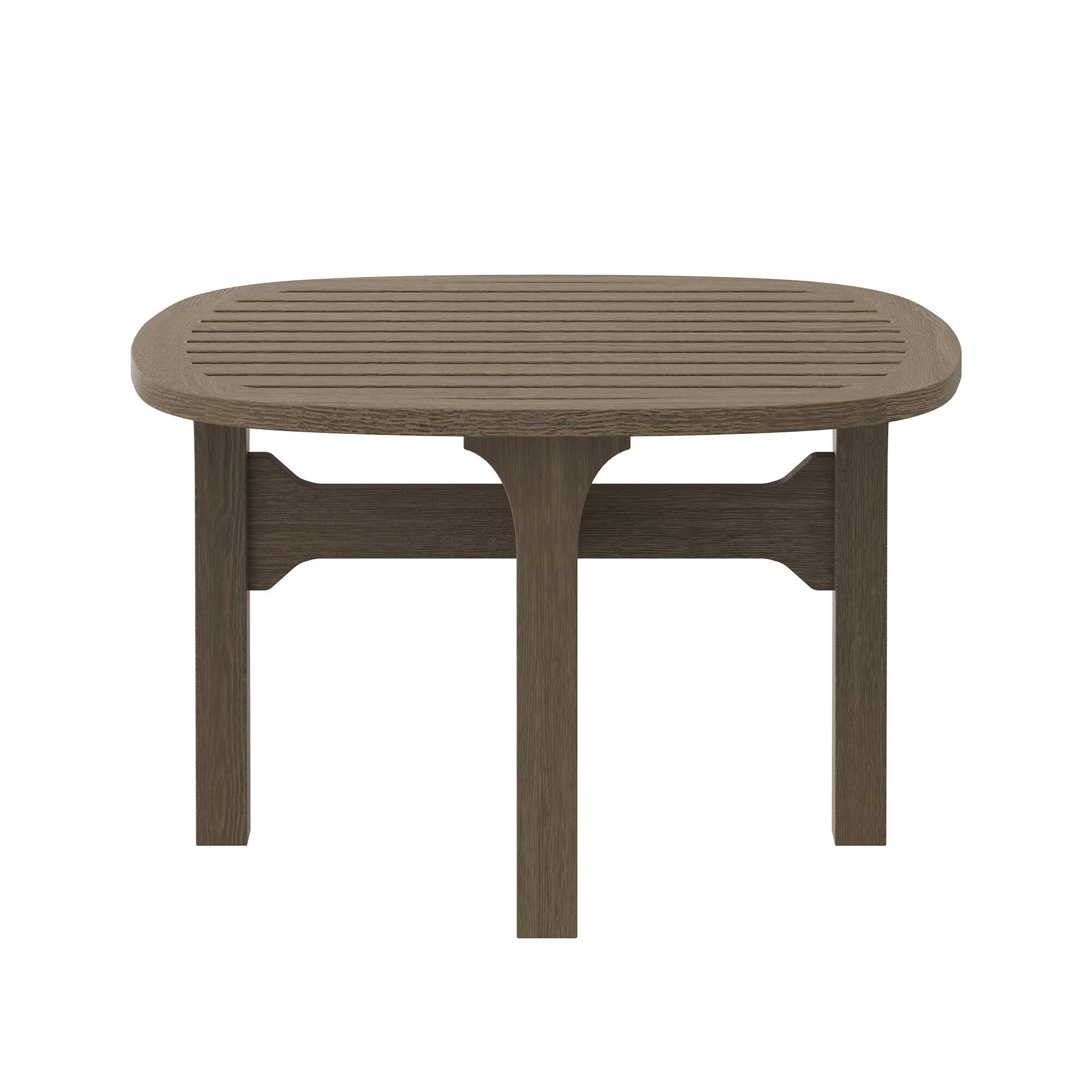 Alt View 2. Modway - Saratoga Square Outdoor Patio Teak Wood Side Table by Modway - Weathered Gray.