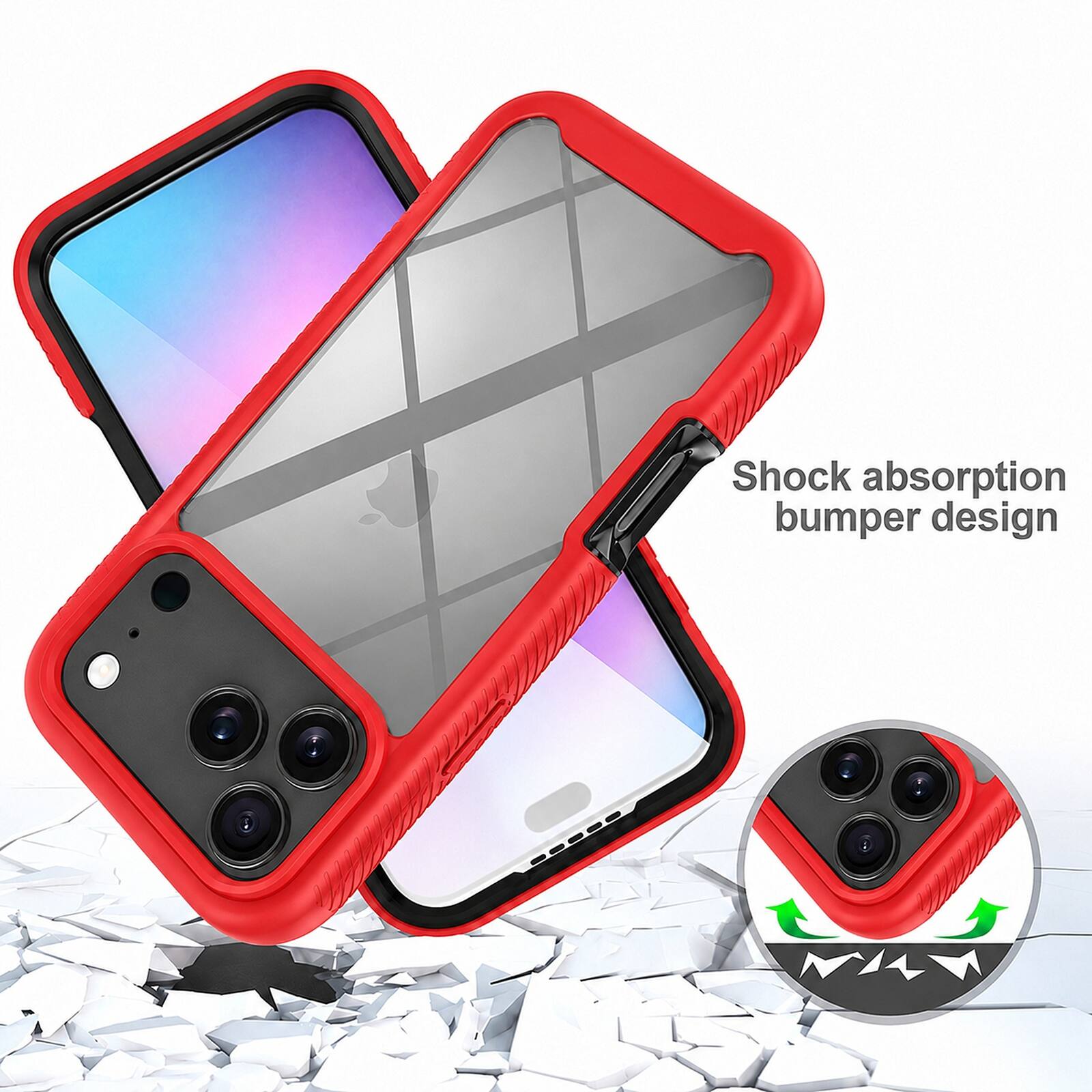 Shock absorption bumper design