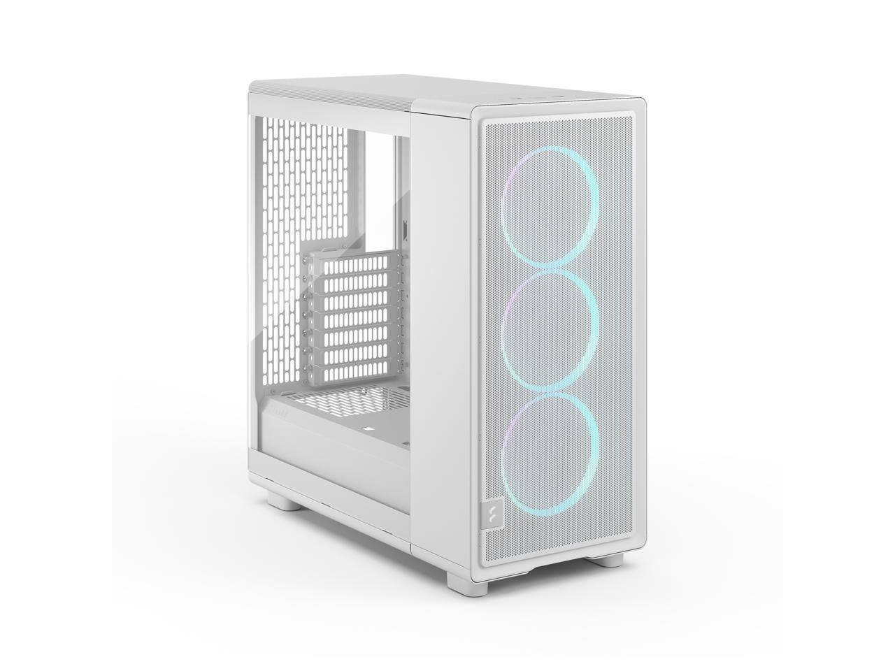 Alt View 10. Fractal Design - Fractal Design Epoch White RGB - Tempered Glass, Mesh Front, 3 RGB Fans, Spacious ATX/mATX/ITX Case - White.