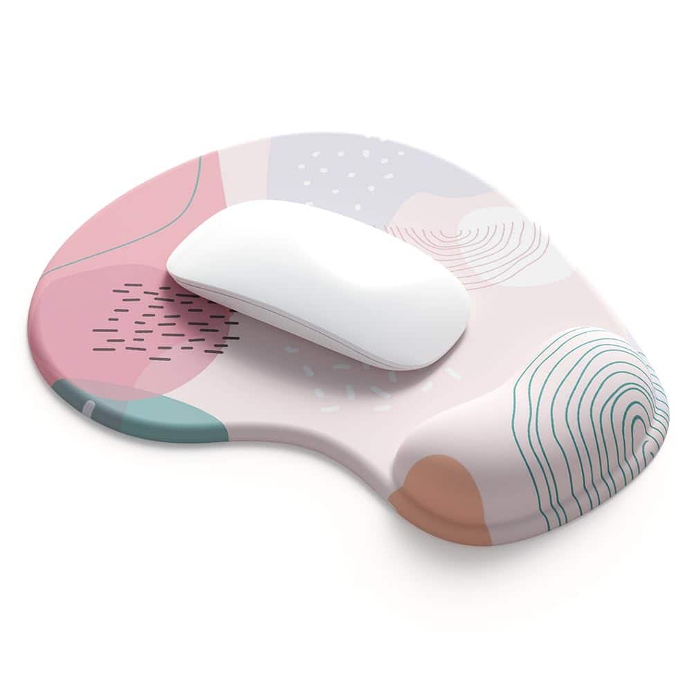 Stamp n Camp - Office Mousepad With Gel Wrist Support - Gaming Desktop Mouse Pad Rest Design Gamepad Mat Rubber Base For Laptop - 15AWhimsy