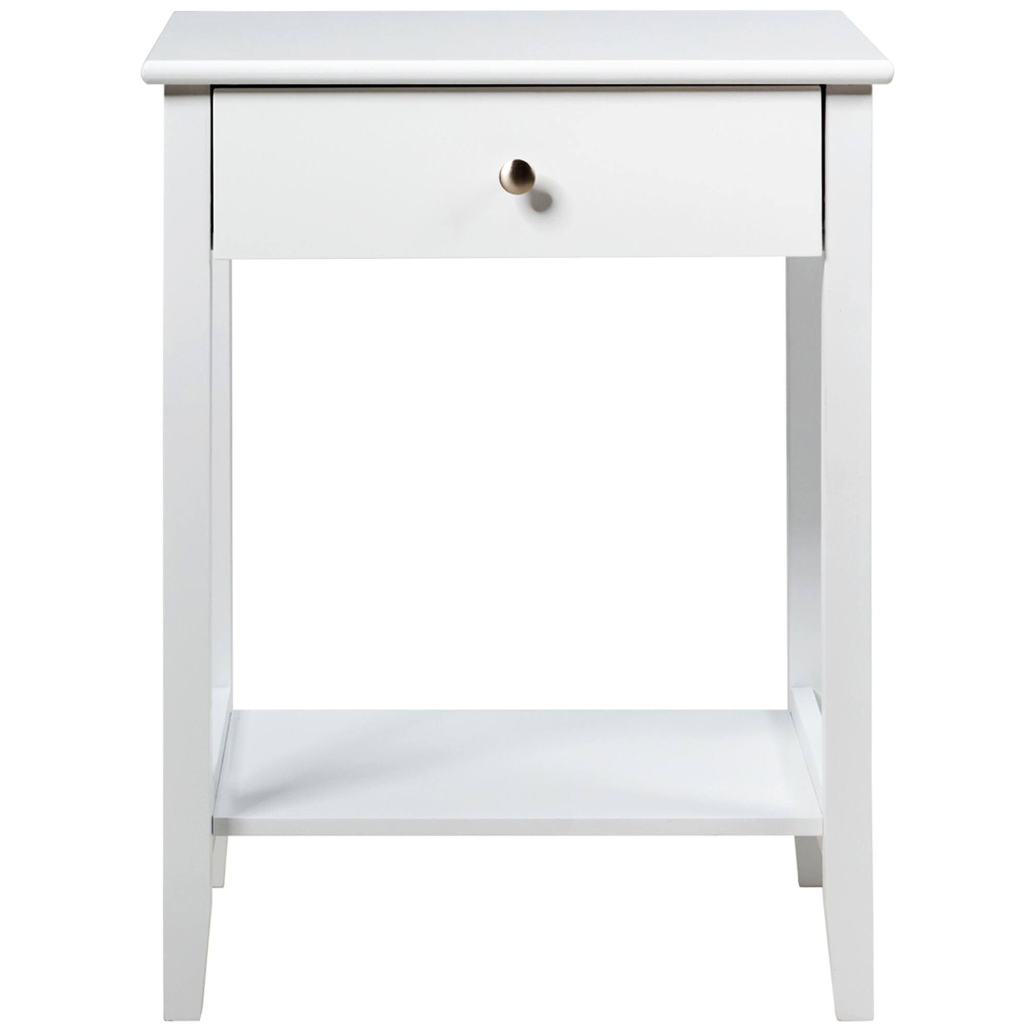 Alt View 7. Gymax - Gymax 2PCS Nightstand Sofa Side End Table Bedroom Living Room w/ Shelf Drawer White - White.