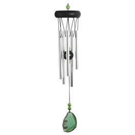 FC Design - 20" Long Wooden Top Green Geode Wind Chime Outdoor Patio or Garden Hanging Decoration - Multi-Color