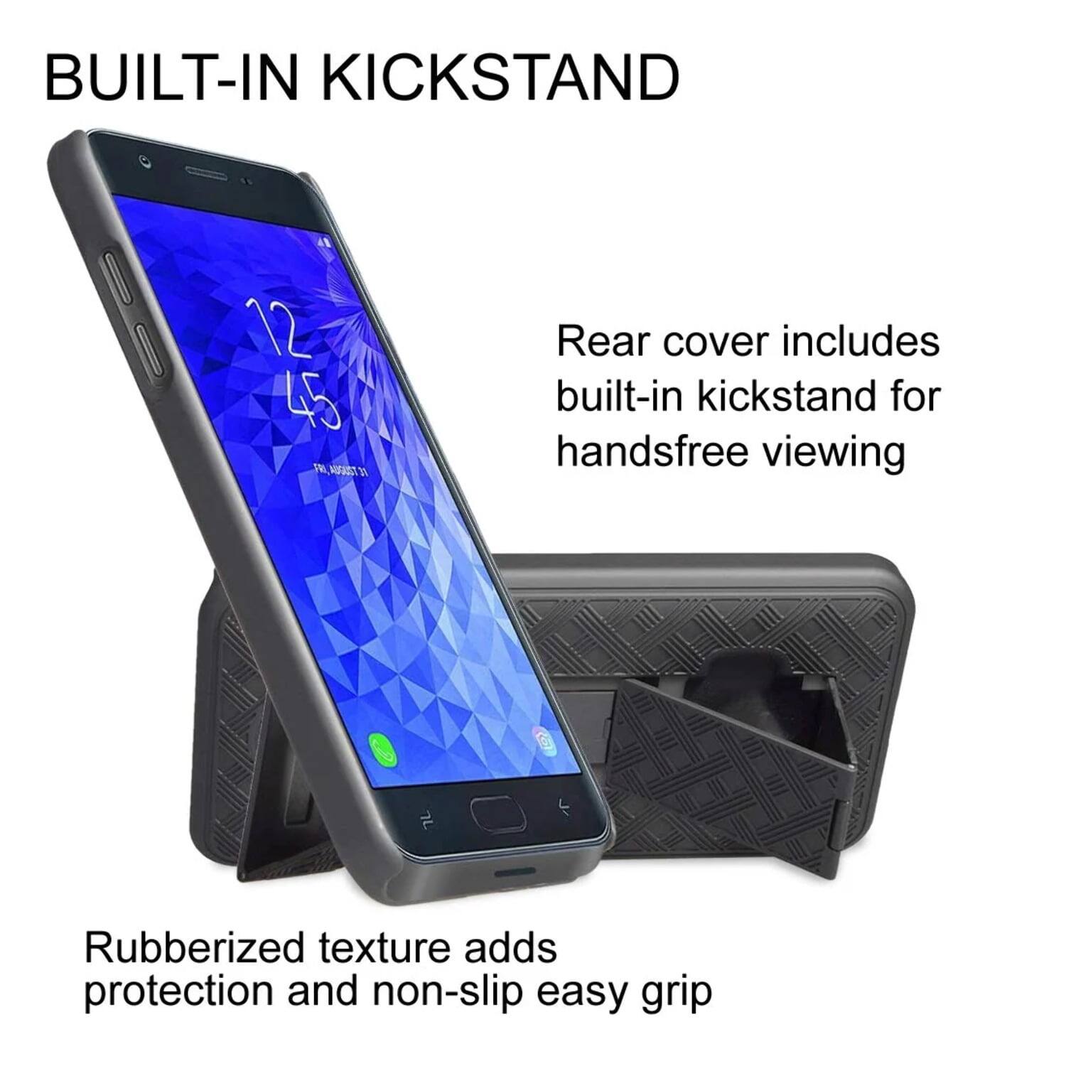 BUILT-IN KICKSTAND

Rear cover includes built-in kickstand for handsfree viewing

Rubberized texture adds protection and non-slip easy grip