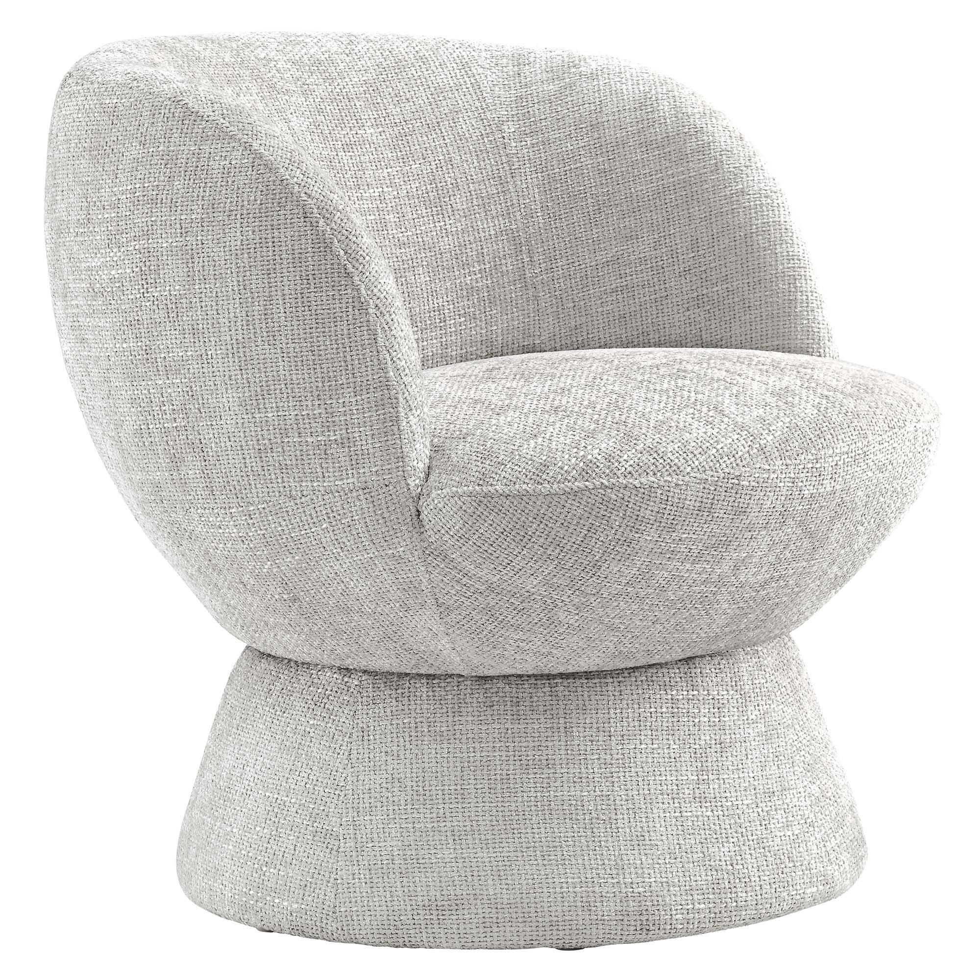 Angle. Modway - Vesta Chenille Fabric Upholstered Swivel Chair by Modway - Dove Gray.