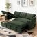 Front. Dyonery - Sectional Sleeper Sofa with Pull Out Couch,Chenille Couch with Storage Chaise & USB Charging, L Shaped Modular Couches - Green.