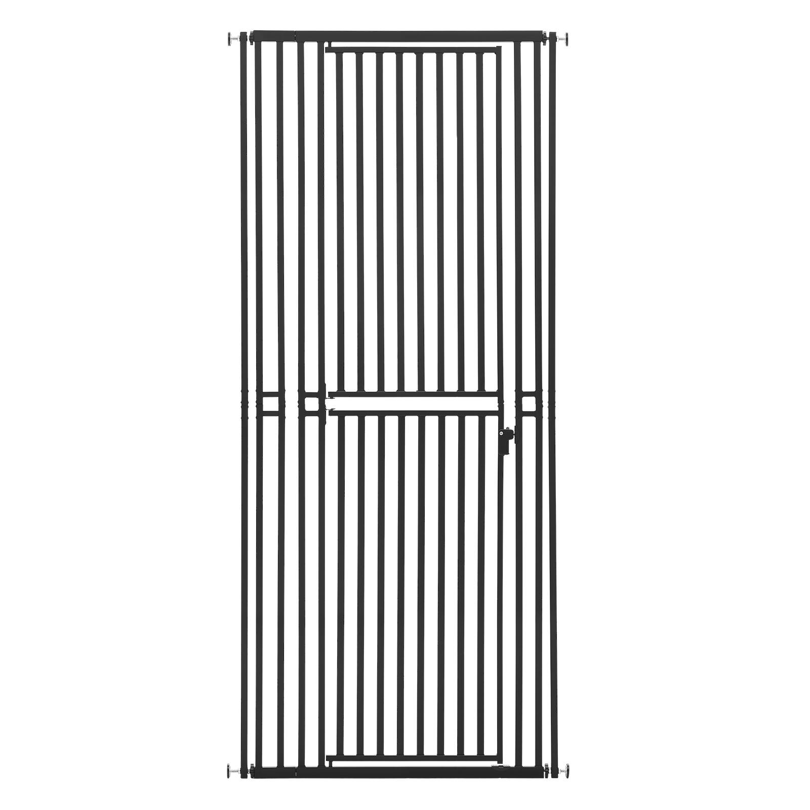 Alt View 5. VEVOR - Extra Tall Pet Gate for Cats,28-34 in Adjustable Width,78.7 in High Dog Gate, with Pressure Mount Kit and Wall Mount Kit - Black.