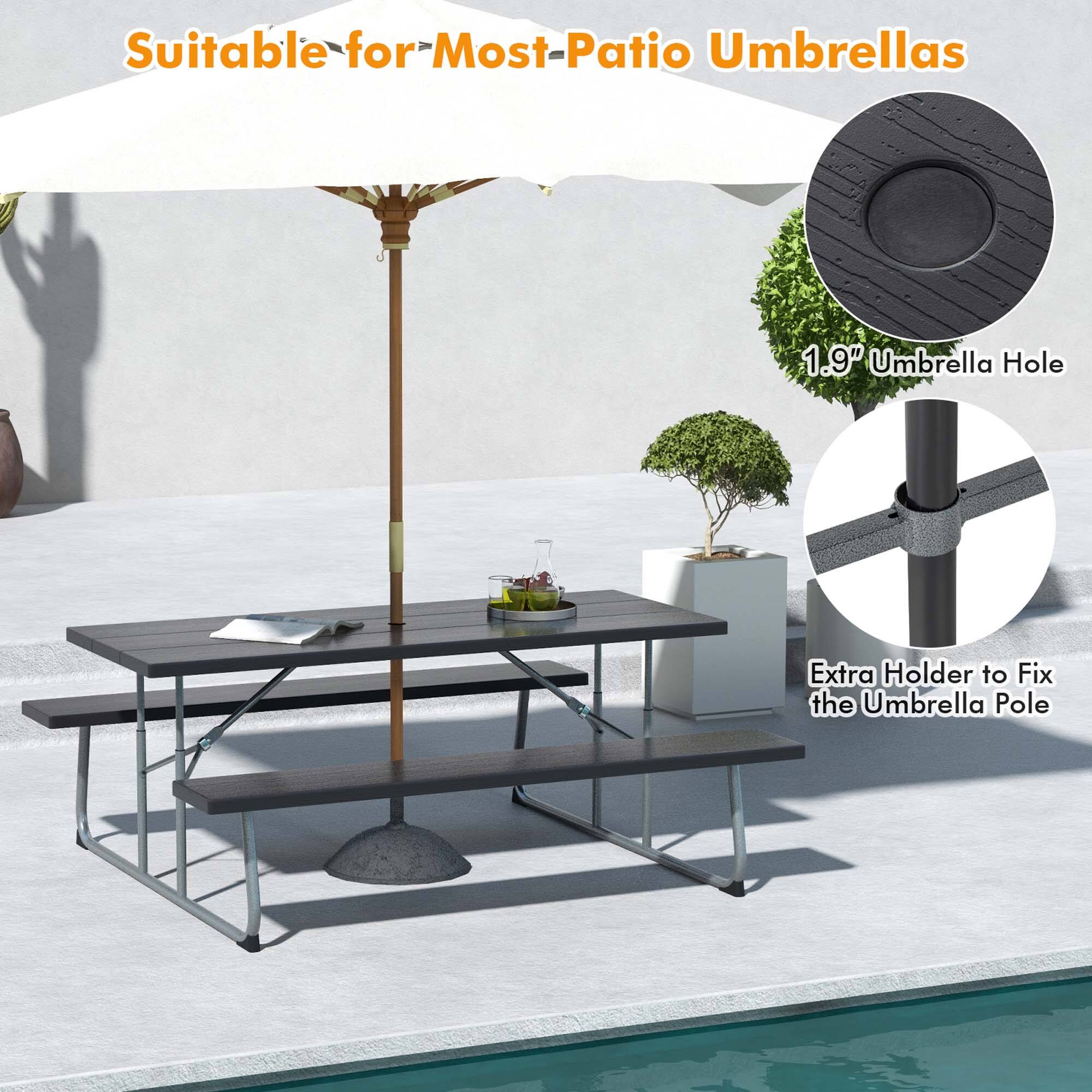 Suitable for Most Patio Umbrellas, 1.9" Umbrella Hole, Extra Holder to Fix the Umbrella Pole