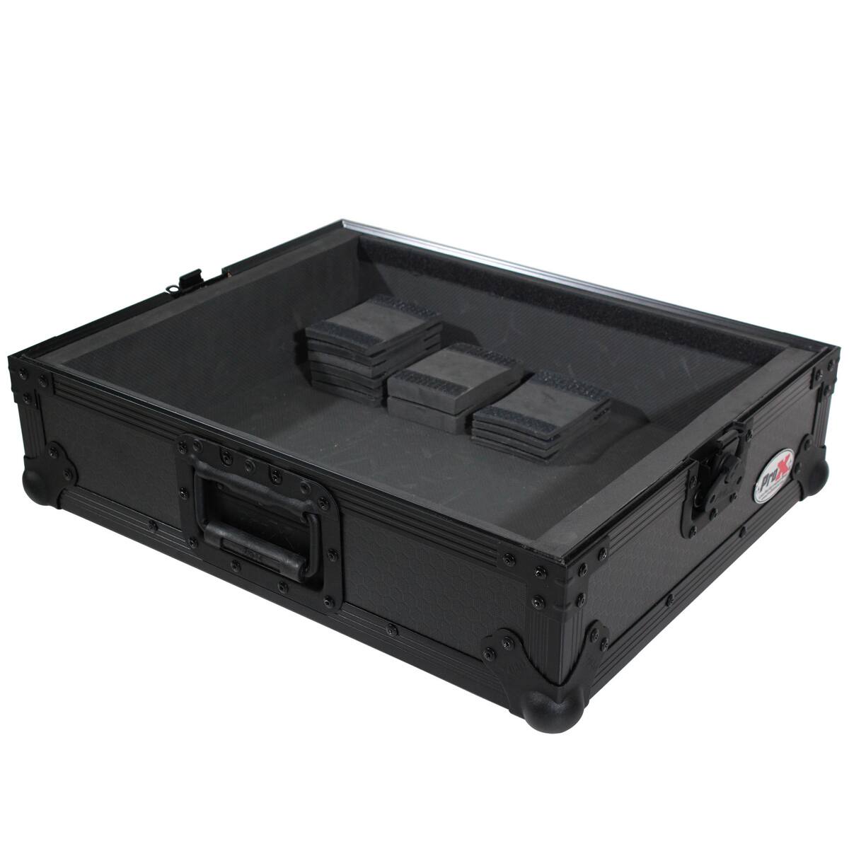 Alt View 2. ProX - ProX T-TT Turntable Case for Classic Technics SL1200 Turntable, Black on Black.