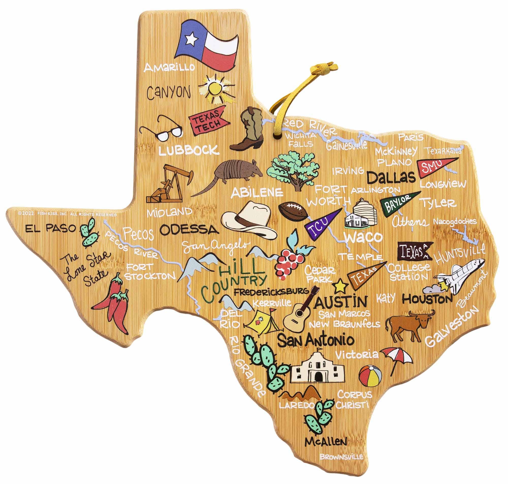 AMARILLO  
CANYON  
TEXAS TECH  
LUBBOCK  
ABILENE  
FORT WORTH  
BAYLOR  
TYLER  
EL PASO  
ODESSA  
PECOS  
WACO  
SAN ANGELO  
TEXAS  
HUNTSVILLE  
THE STAR  
FORT AIKIN  
TEMPLE  
COLLEGE STATION  
COUNTRY  
FREDERICKSBURG  
KERRVILLE  
AUSTIN  
KATY  
HOUSTON  
BEAUMONT  
SAN MARCOS  
NEW BRAUNFELS  
SAN ANTONIO  
GALVESTON  
VICTORIA  
GRAND CORPUS CHRISTI  
MCALLEN  
BROWNSVILLE  

RED RIVER  
WICHITA FALLS  
GAINESVILLE  
MCKINNEY  
TEXARKANA  
PLANO  
SMU  
IRVING  
DALLAS  
LONGVIEW  
FORT ARLINGTON  
WORTH  
ATHENS  
NACOGDOCHES  

MIDLAND  
TCU  
ATHENS  
NACOGDOCHES  
DEL RIO  
RIO GRANDE