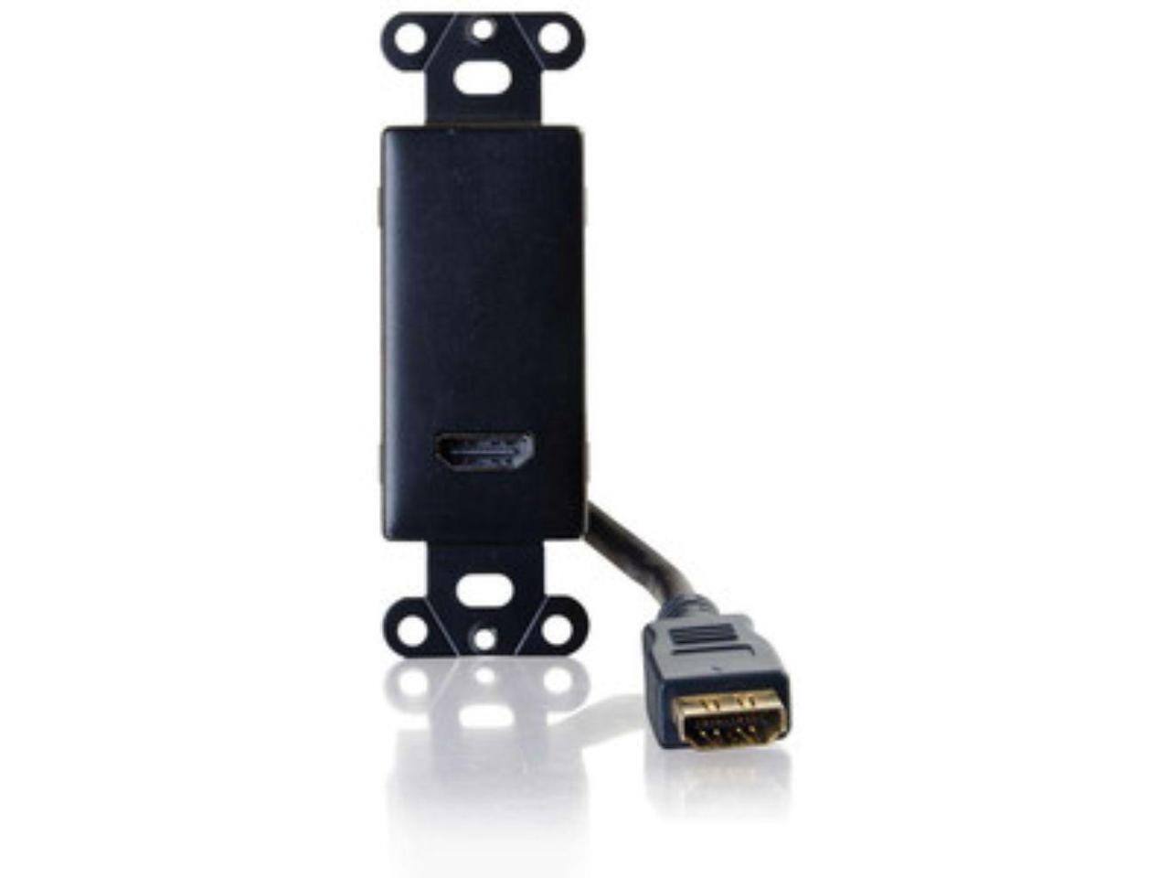 Alt View 9. Cables to Go - C2g Hdmi Pass Through Decorative Wall Plate - Black.