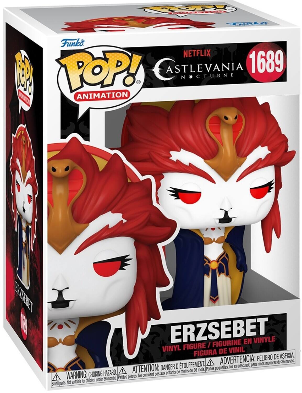 POP! ANIMATION
NETFLIX
CASTLEVANIA
1689
NOCTURNE
ERZSEBET
ERZSEBET
VINYL FIGURE / FIGURINE EN VINYLE
FIGURA DE VINIL
PELIGRO DE ASFIXIA
ADVERTENCIA:
PELIGRO DE ASFIXIA
DANGER D'ETOUFFEMENT
ATTENTION:
DANGER D'ETOUFFEMENT
Partes pequeas. No es adecuado para niños menores de 36 meses.
Petites pièces. Ne convient pas aux enfants de moins de 36 mois.
CHOKING HAZARD.
WARNING: CHOKING HAZARD.
Small parts. Not suitable for children under 36 months.