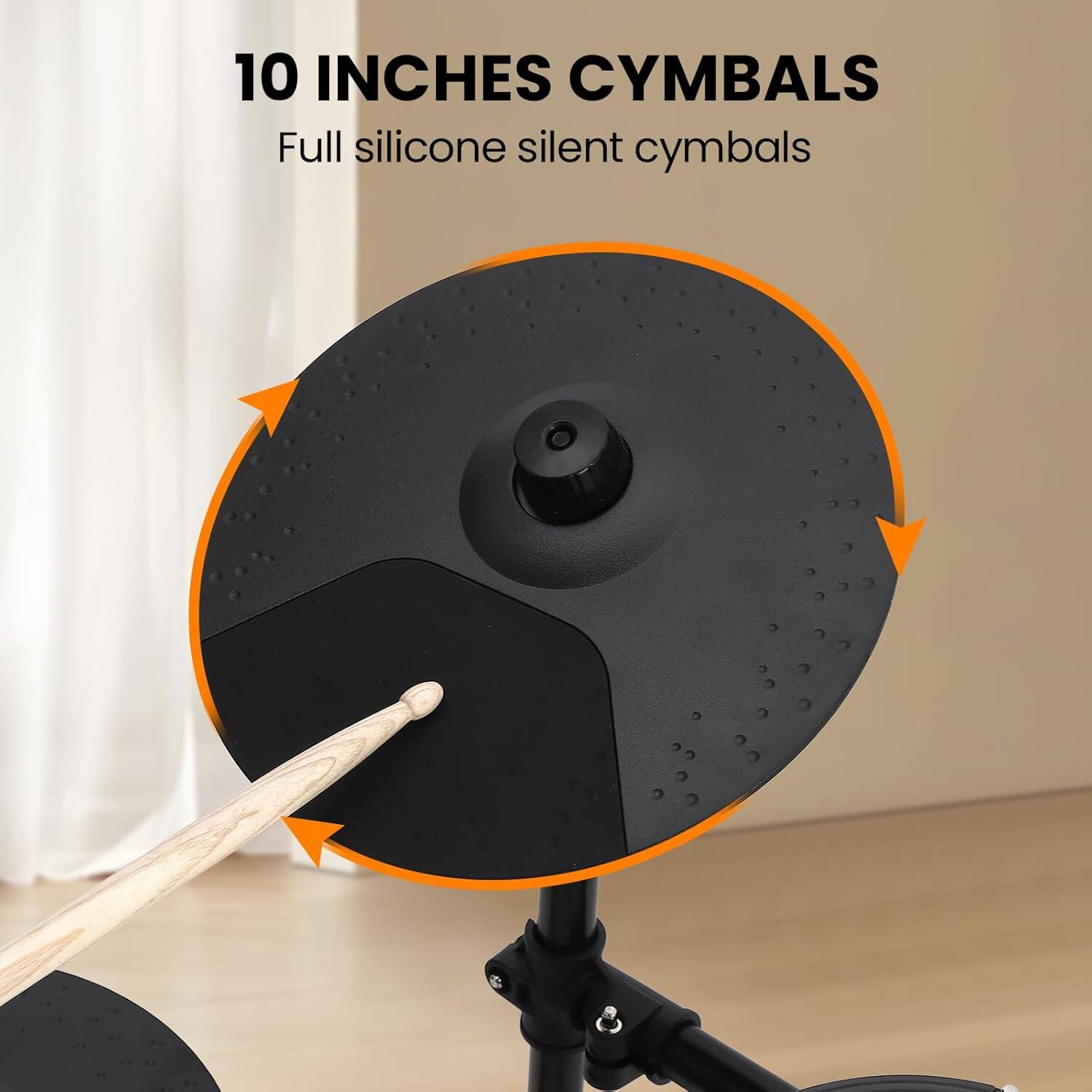 10 INCHES Cymbals  
Full silicone silent cymbals