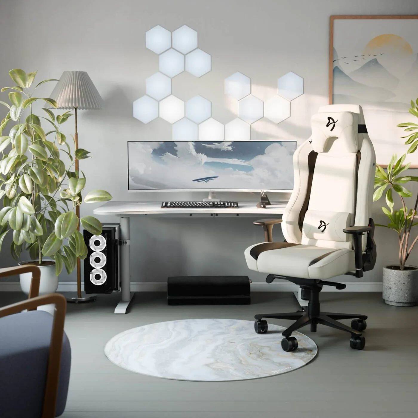 Alt View 1. Arozzi - Arena Gaming Desk - Large - Pure White.