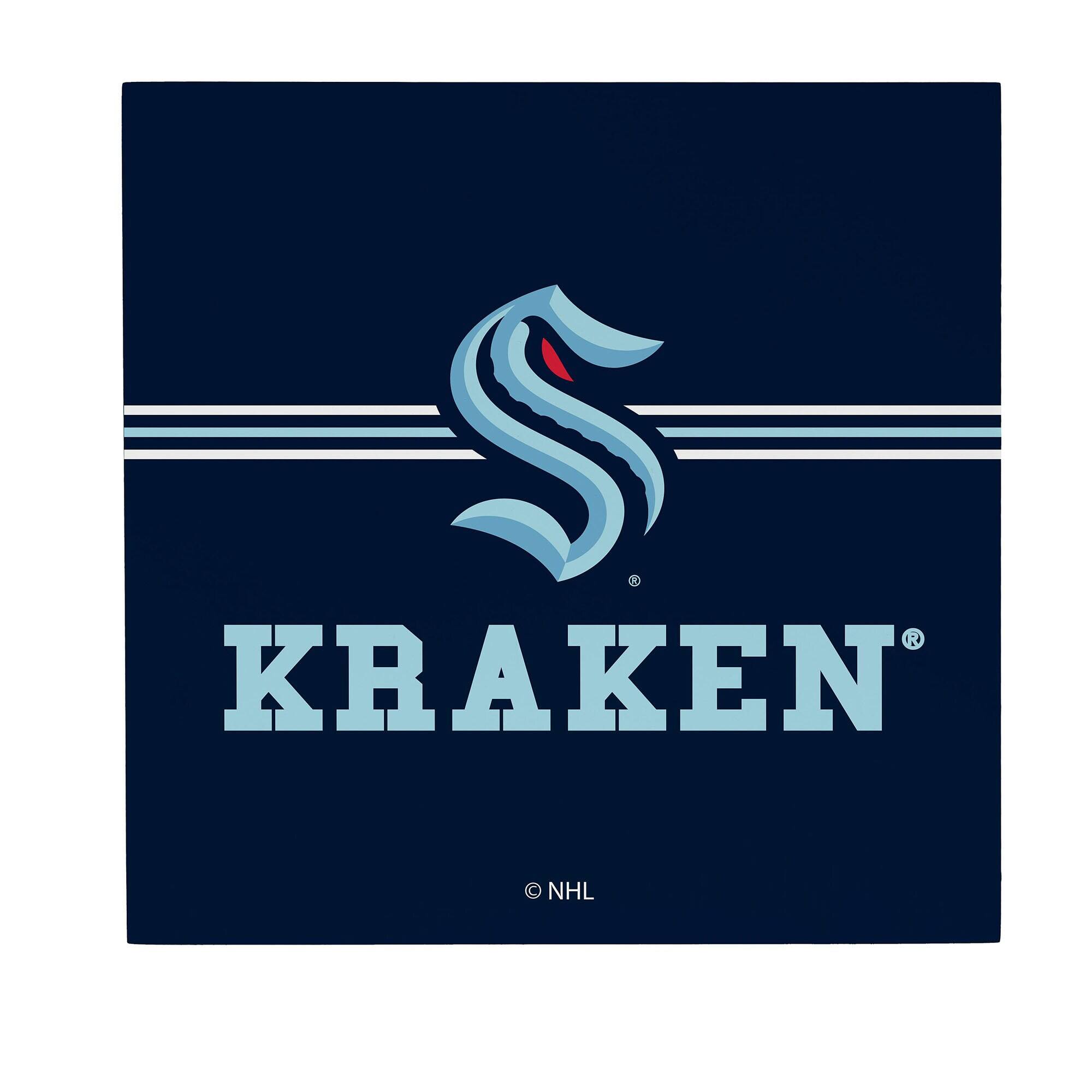 Seattle Kraken 12" x 12" Wood Wall Sign
