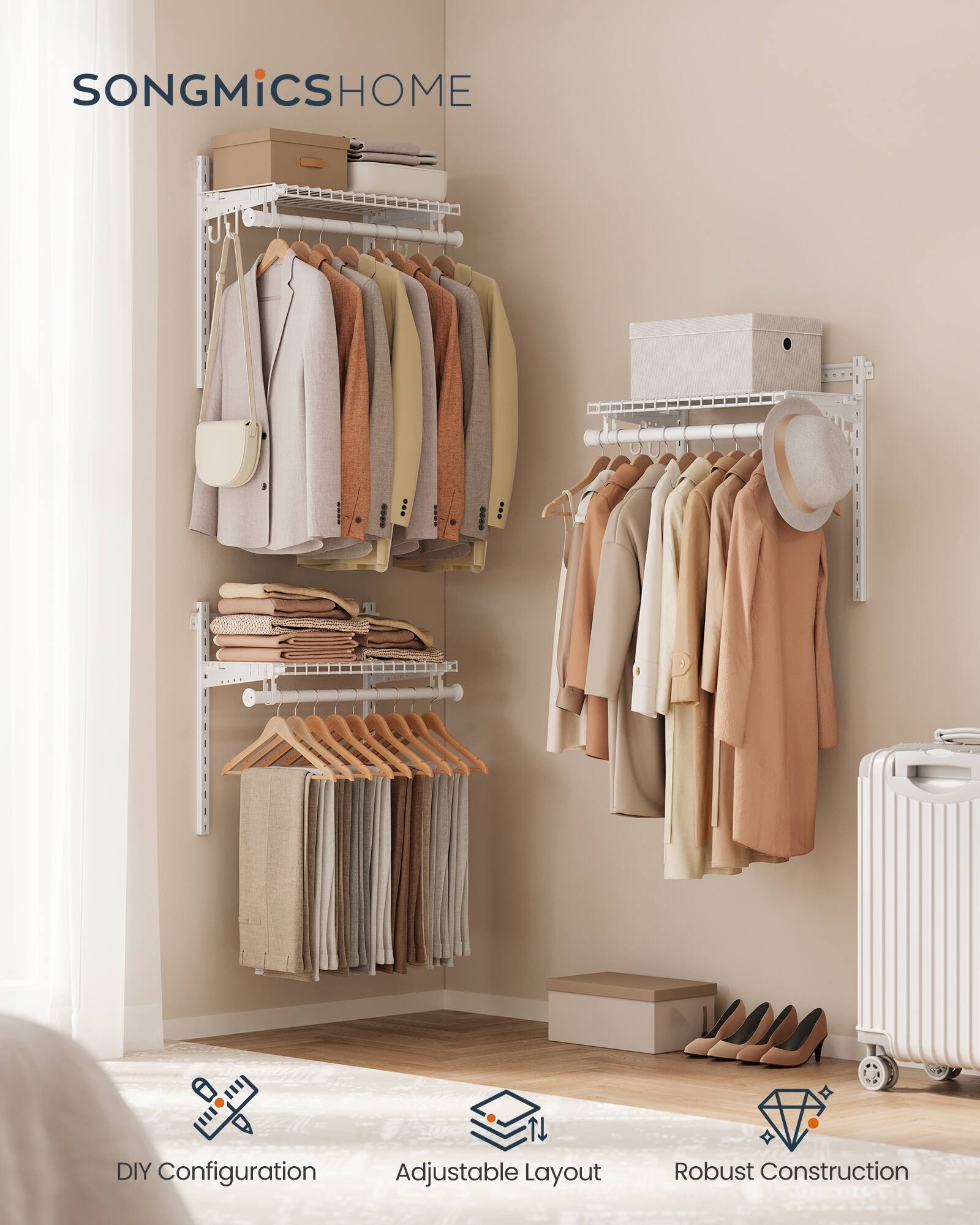SONGMICS HOME

DIY Configuration
Adjustable Layout
Robust Construction