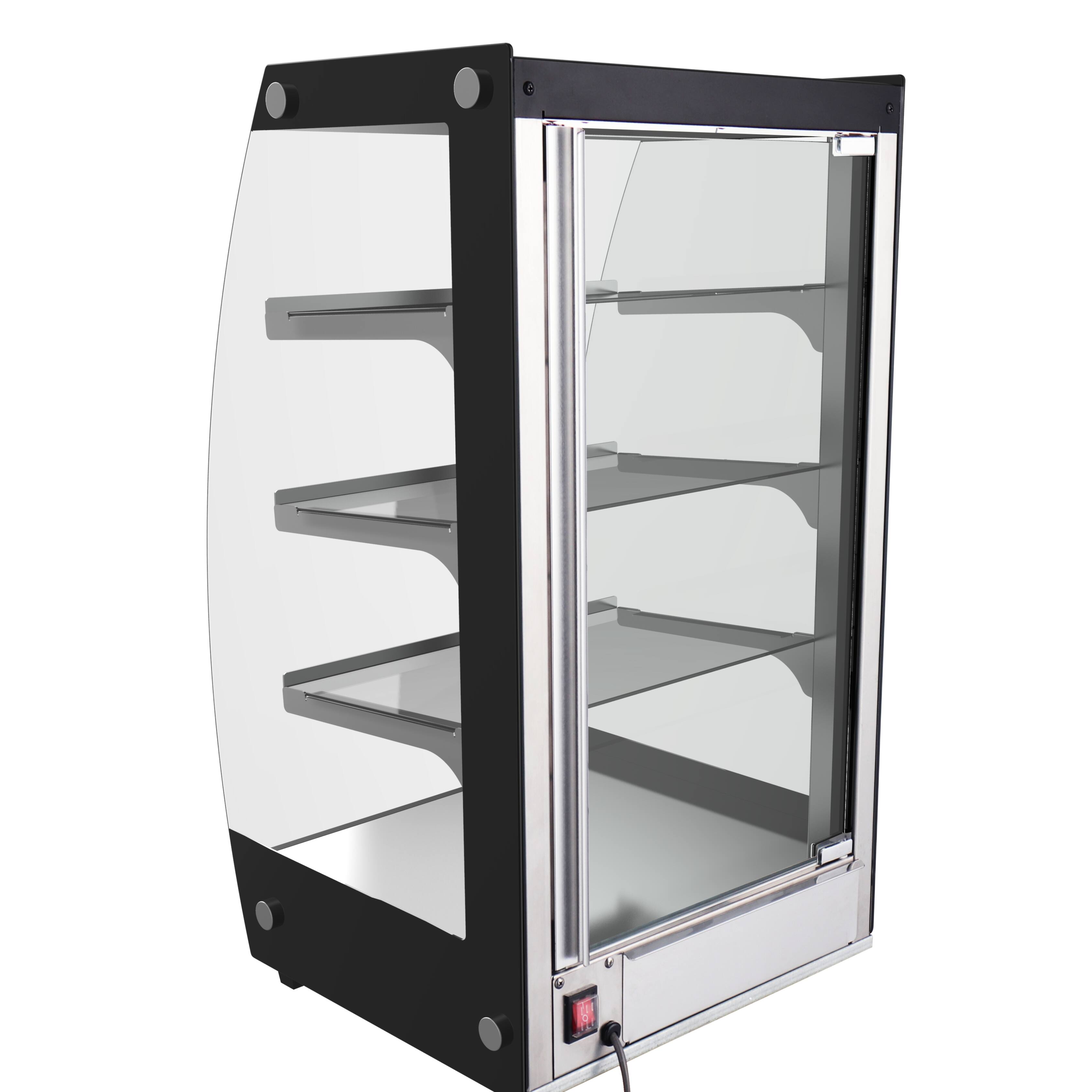 Alt View 5. Koolmore - 16 in. Commercial Glass Bakery Display Case, Open Front Pastry Case with LED Lighting and Rear Door, 2.7 cu. ft. - Black.
