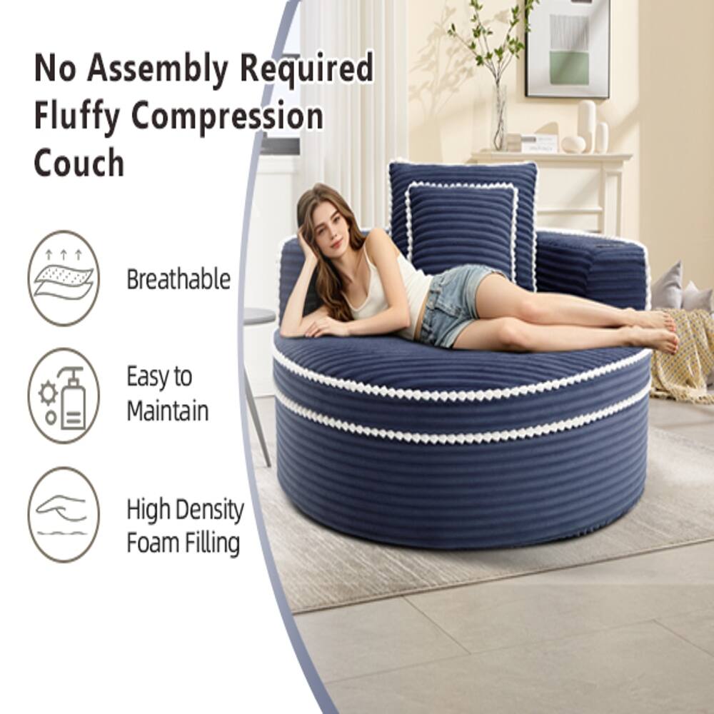 No Assembly Required Fluffy Compression Couch  
Breathable  
Easy to Maintain  
High Density Foam Filling