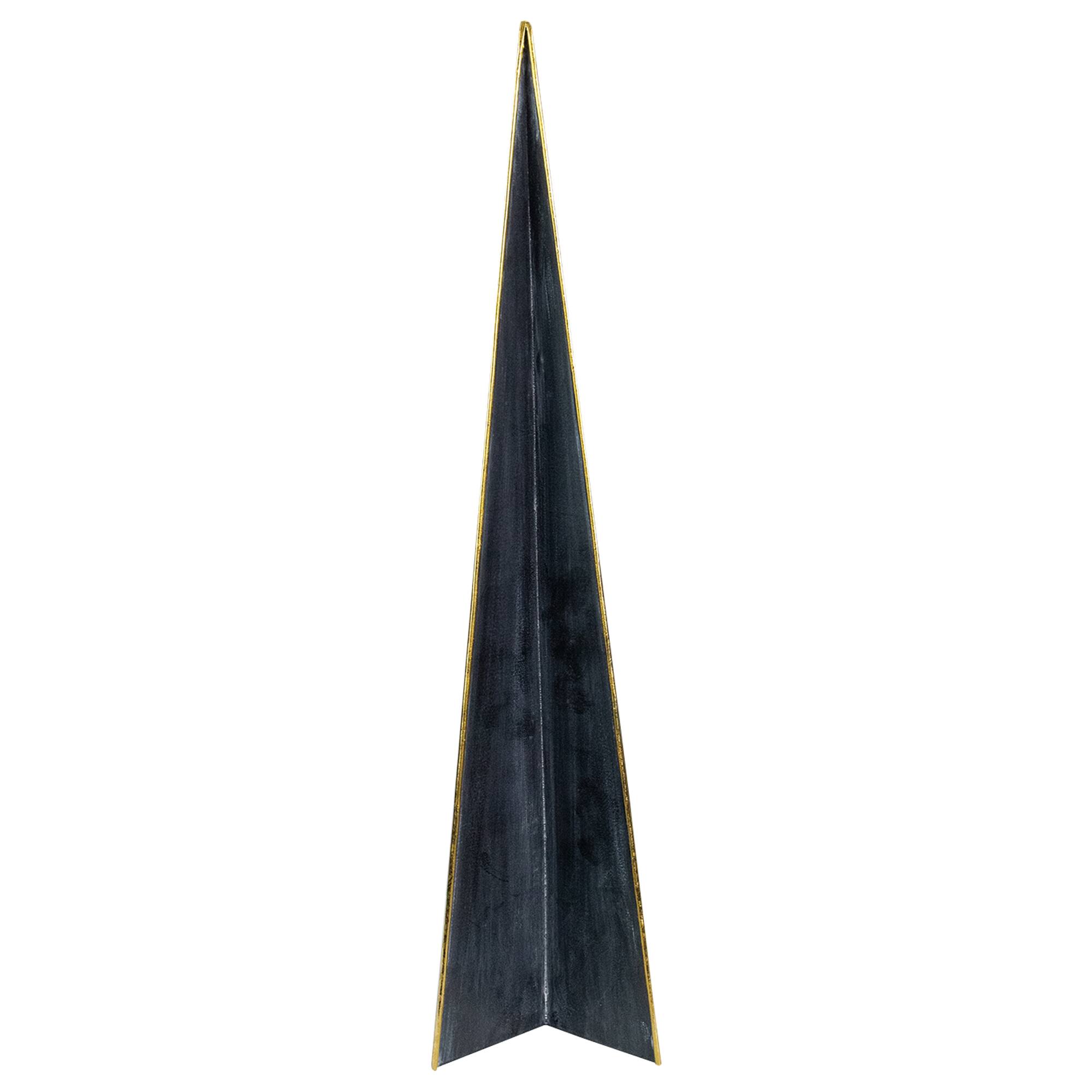 Alt View 2. Northlight - Triangular Christmas Tree Decoration - 15" - Blue and Gold - Blue.