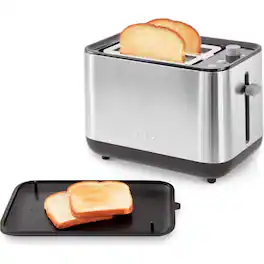DASH - SmartStore 2-Slice Toaster – Compact, Extra-Wide Slots, 5 Browning Levels, Bagel & +15s Functions - Black