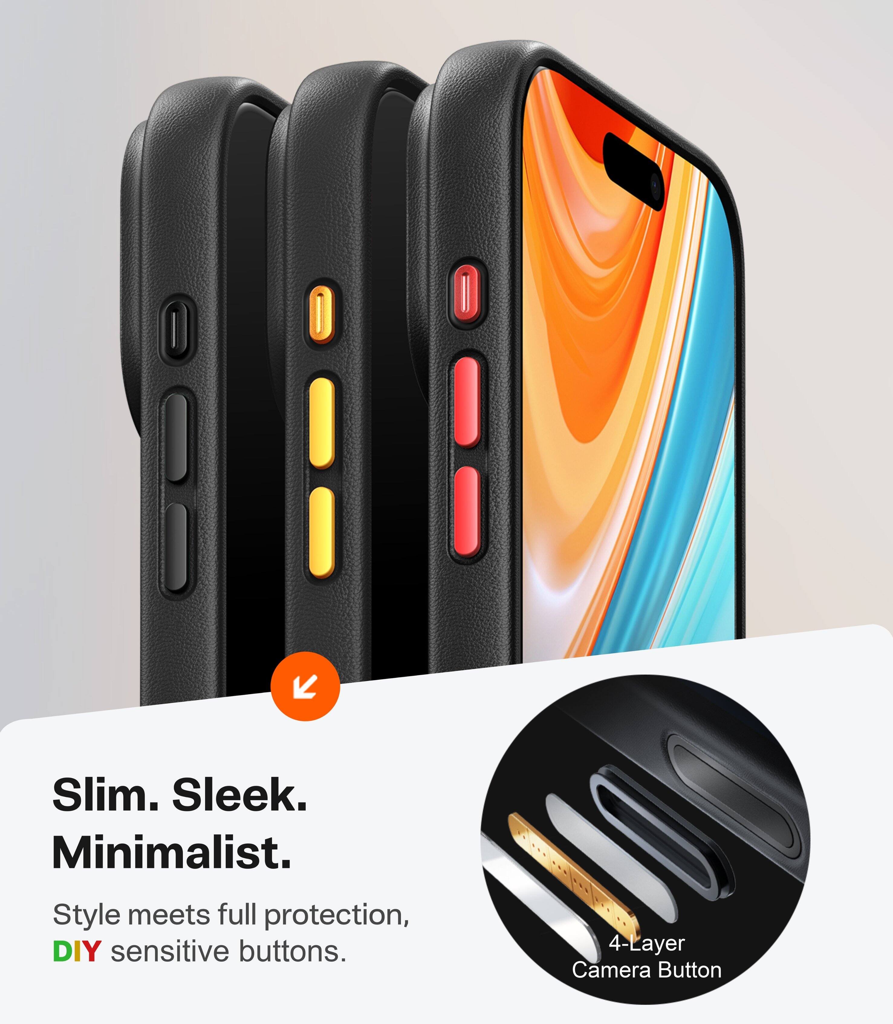 Slim. Sleek. Minimalist.

Style meets full protection, DIY sensitive buttons.

4-Layer Camera Button