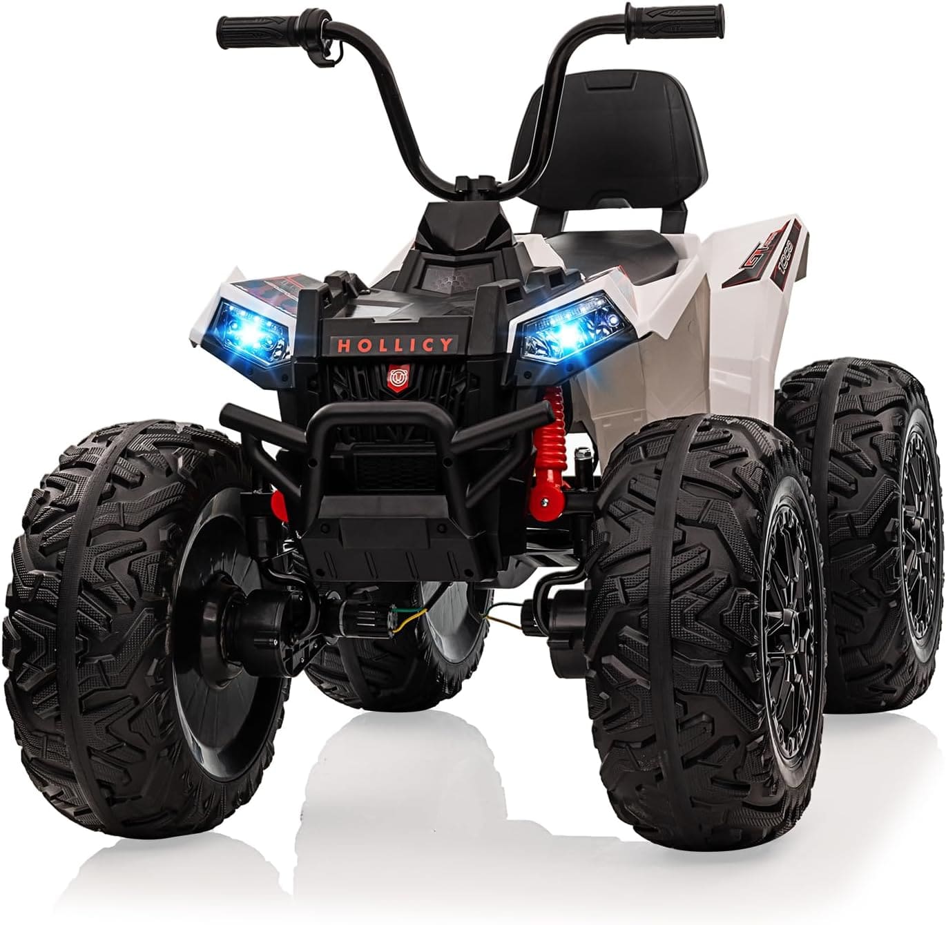 Homhougo - 6V Kids Electric ATV Ride On Toy with LED Lights & Music for Toddlers
